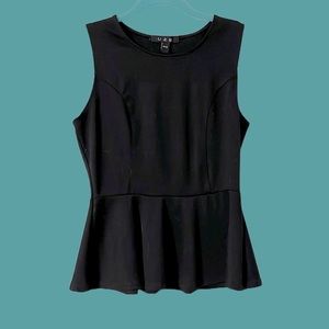 black peplum tank​
